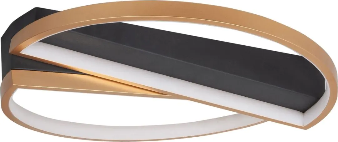 Highlight Helios Plafondlamp Rond - 44cm - Zwart/Goud