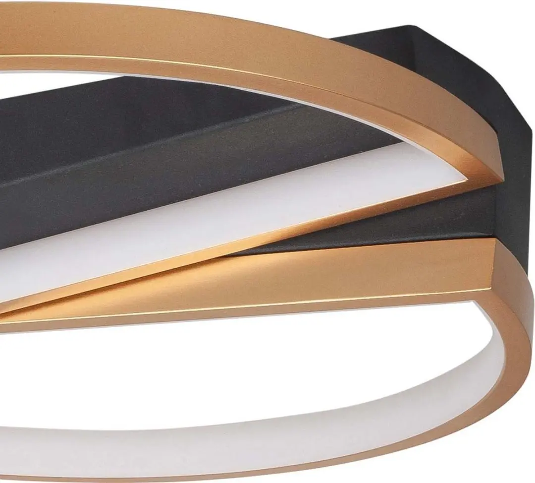 Highlight Helios Plafondlamp Rond - 44cm - Zwart/Goud