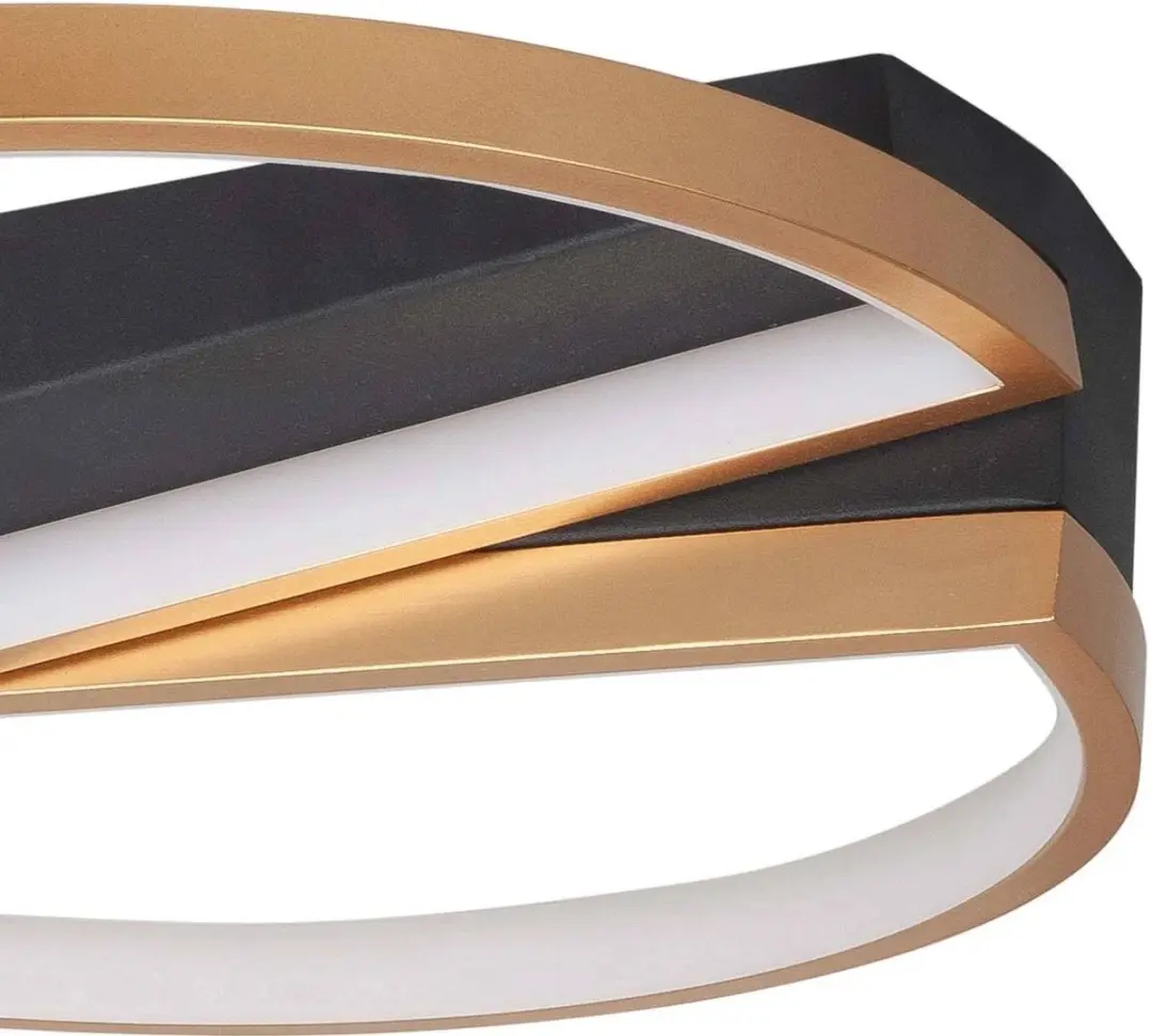 Highlight Helios Plafondlamp Rond - 44cm - Zwart/Goud