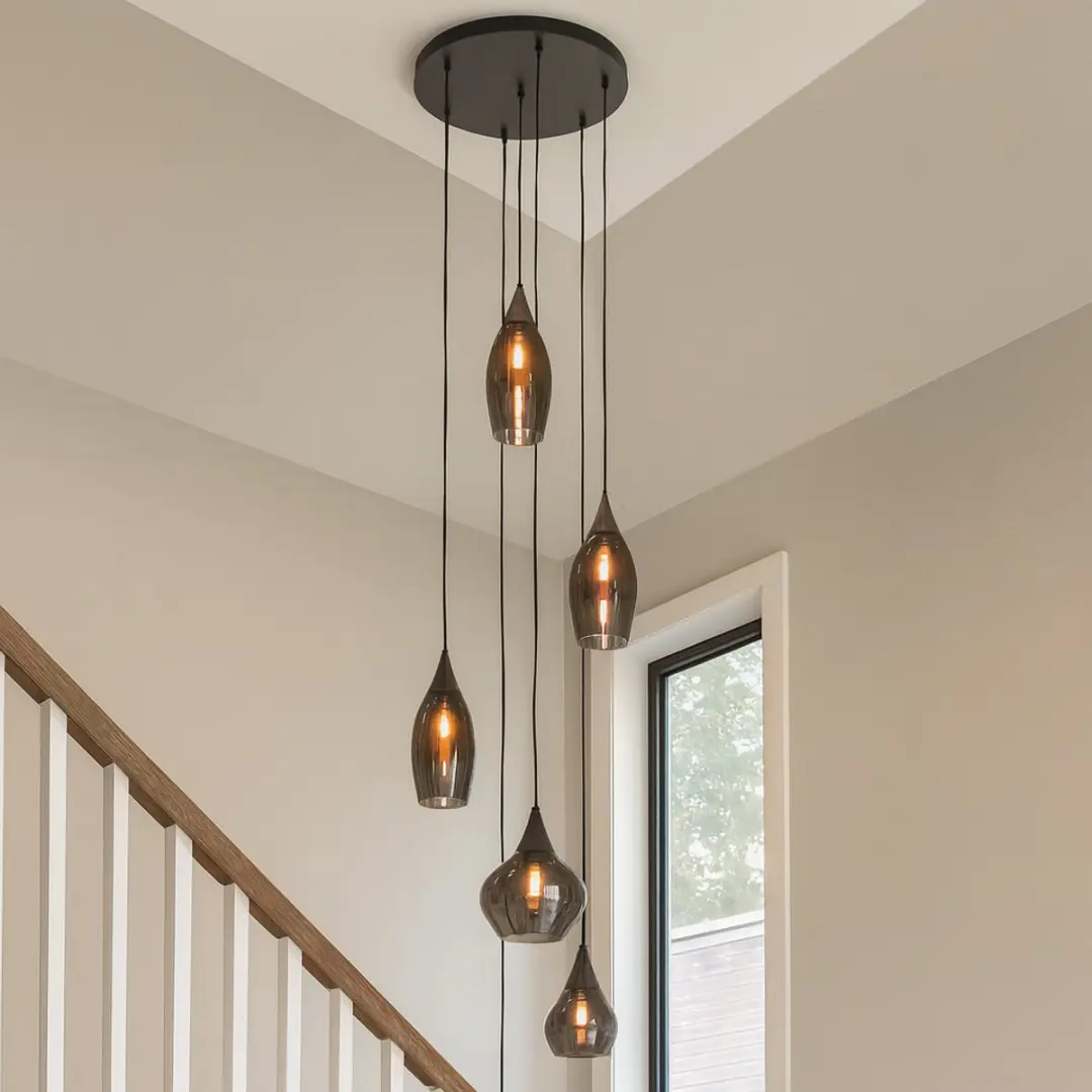 HighLight Cambio Hanglamp 6 Lichts - Ø46cm Smoke