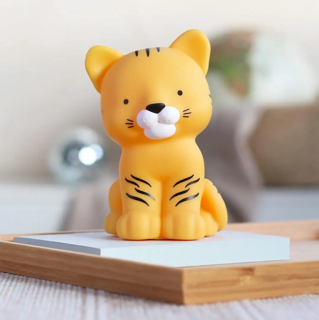 A Little Lovely Company Little Light Tijger Kinderlamp - Geel - 3x AAA