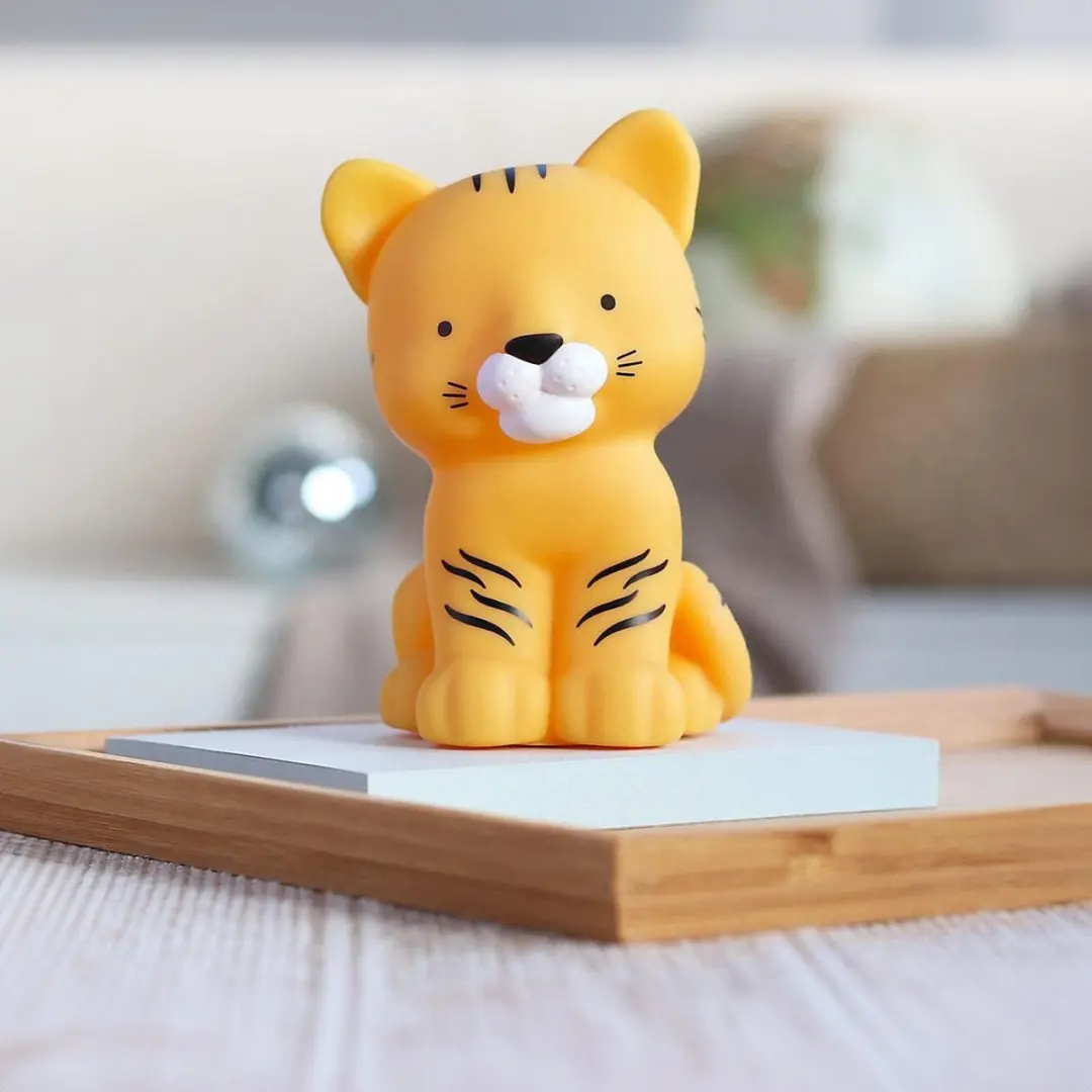 A Little Lovely Company Little Light Tijger Kinderlamp - Geel - 3x AAA