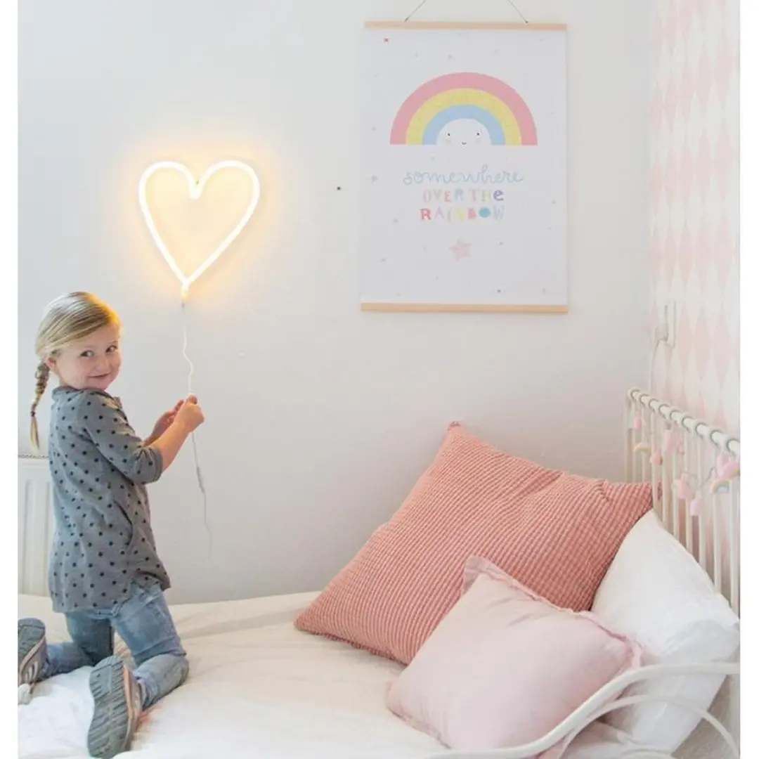 A Little Lovely Company Neon Lamp Love Roze - 30cm