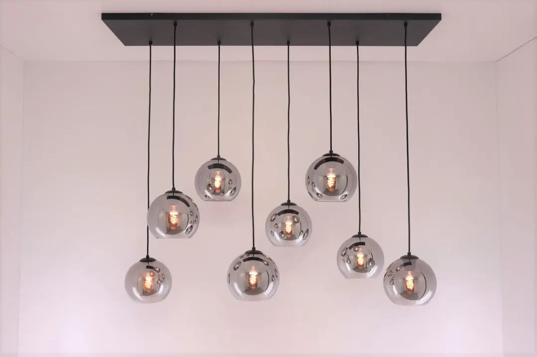 Highlight Hanglamp 8 Lichts Smoke