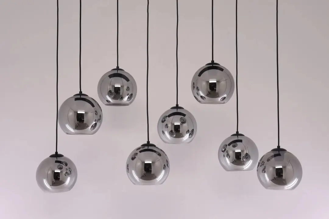Highlight Hanglamp 8 Lichts Smoke - Ø20cm - Zwart