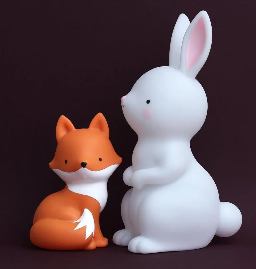 A Little Lovely Company Little Light Vos Kinderlampje - 1 Lichtpunt - Wit - 3x AAA