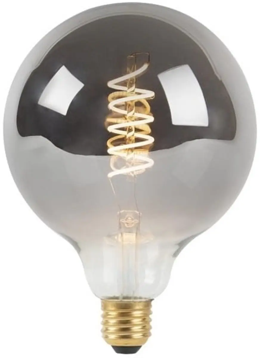 Highlight E27 4W Rookglas Spiraal 80mm - Dimbaar