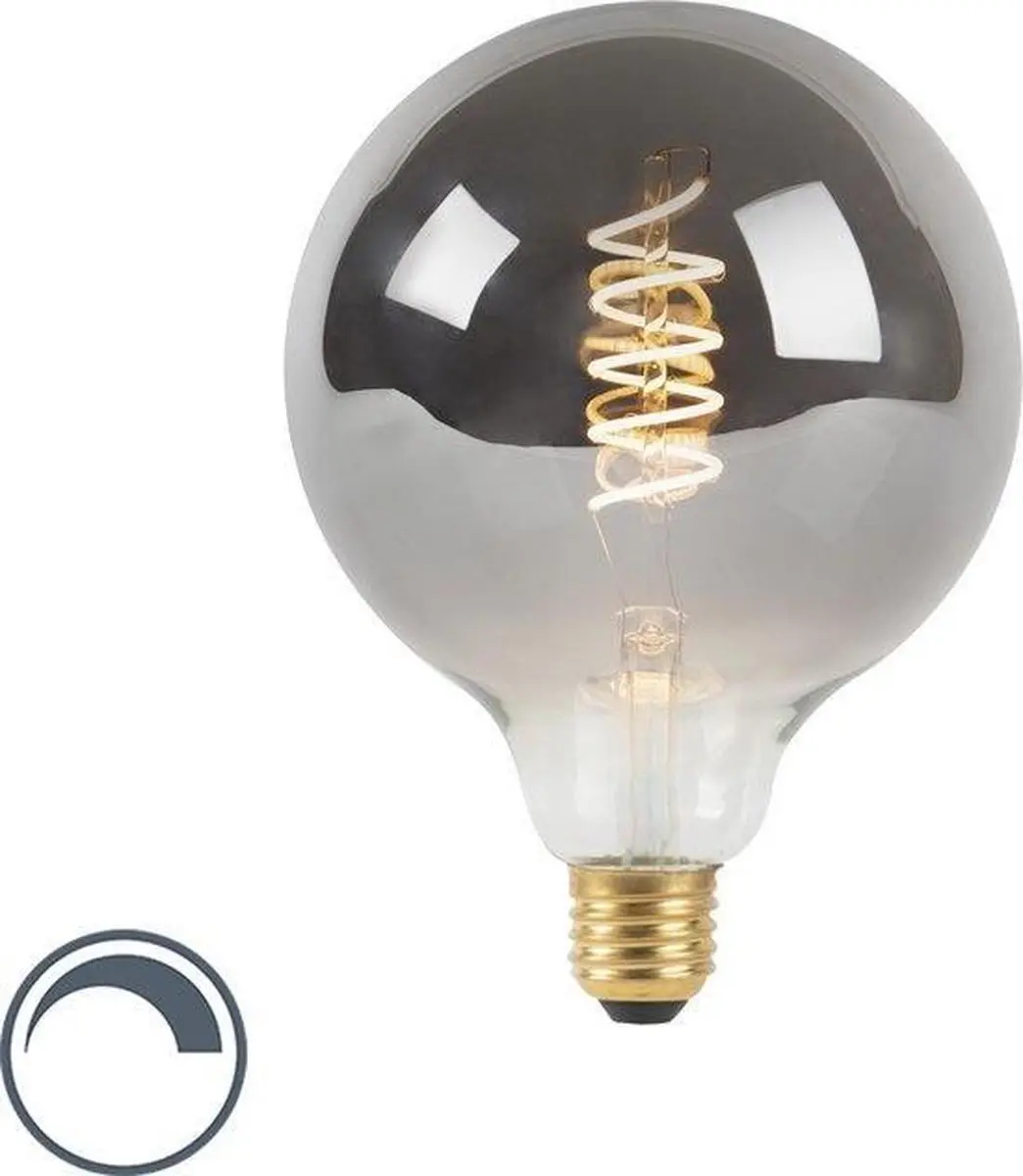 Highlight E27 4W Rookglas Spiraal 80mm - Dimbaar