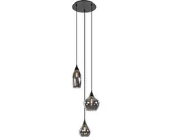 HighLight Cambio Hanglamp 3 Lichts - Zwart/Smoke