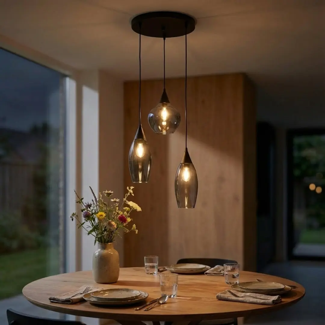 HighLight Cambio Hanglamp 3 Lichts - Zwart/Smoke