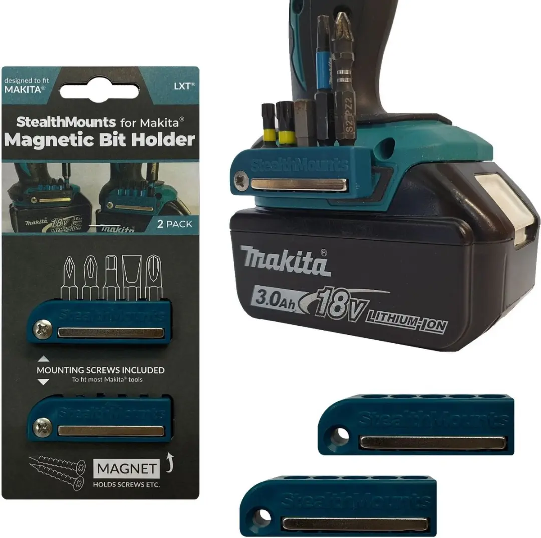 StealthMounts BH-MK-BLU-2 Magnetische Bithouder - Blauw - 2 Stuks