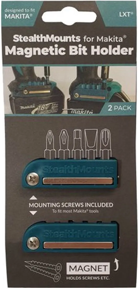 StealthMounts BH-MK-BLU-2 Magnetische Bithouder - Blauw - 2 Stuks - afbeelding 6 van 6