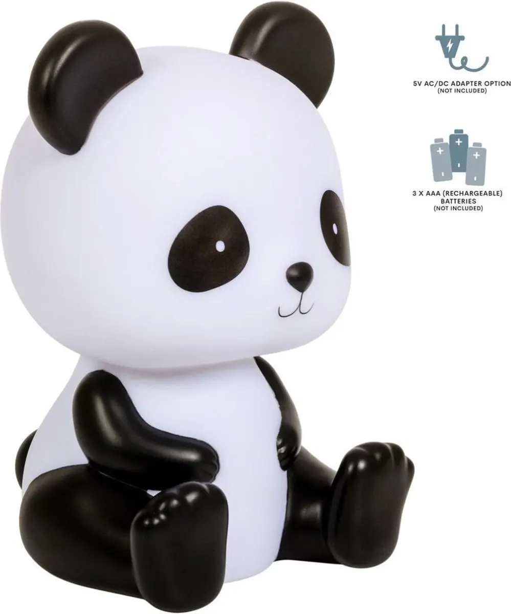 A Little Lovely Company Panda Nachtlamp - Wit licht