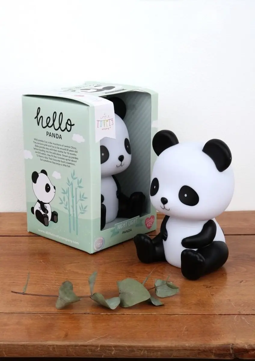 A Little Lovely Company Panda Nachtlamp - Wit licht