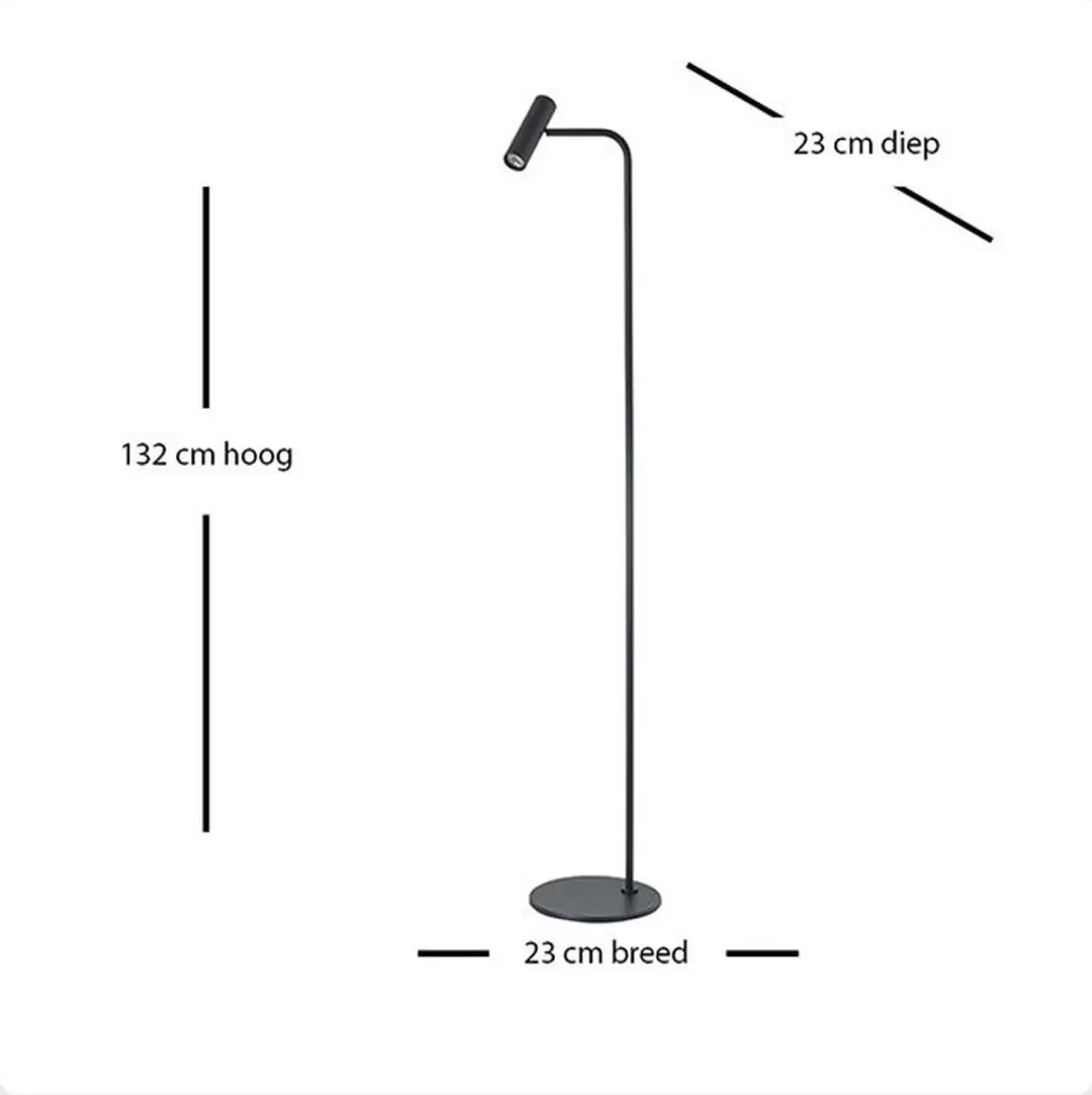 Highlight Vloerlamp Trend 135cm - Zwart