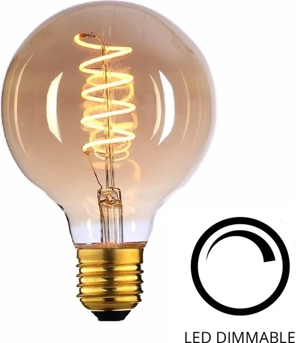 Highlight E27 4W Goudkleurig Spiraal - 2200K Warm Wit