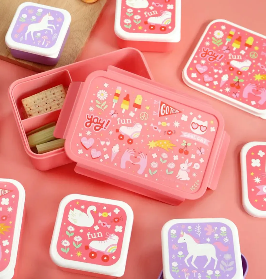 A Little Lovely Company Back to School Set - Roze - 2 Stuks