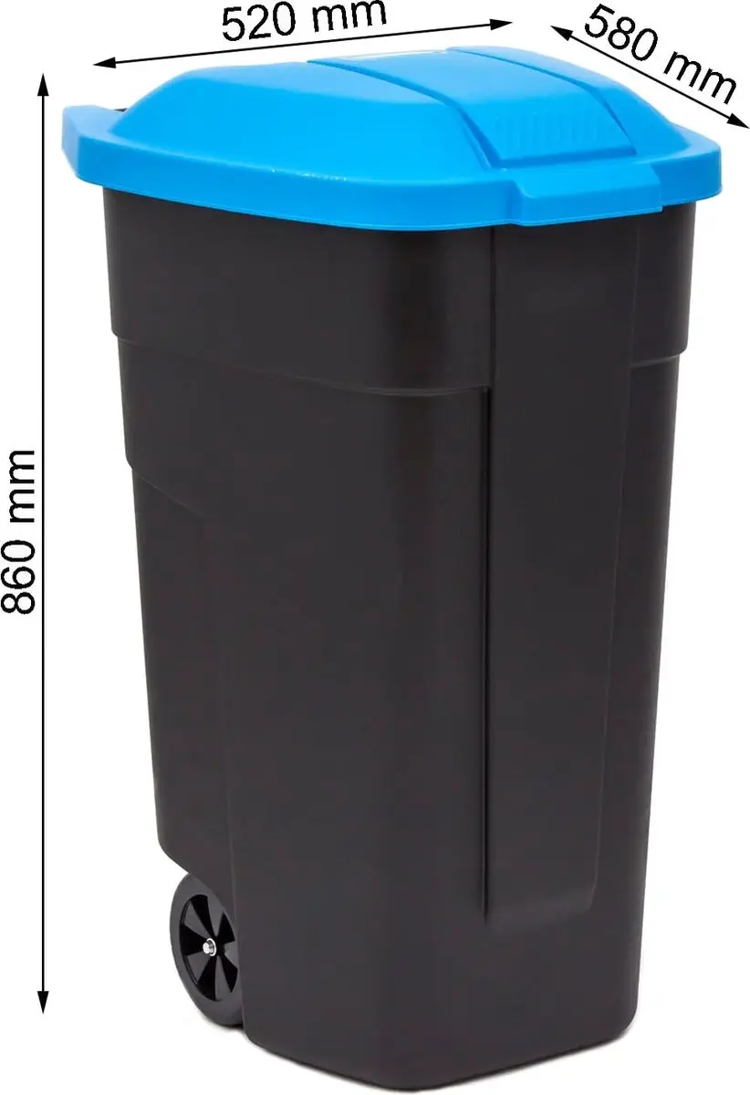 Curver Afvalbak Gescheiden Op Wielen 110L - Blauw