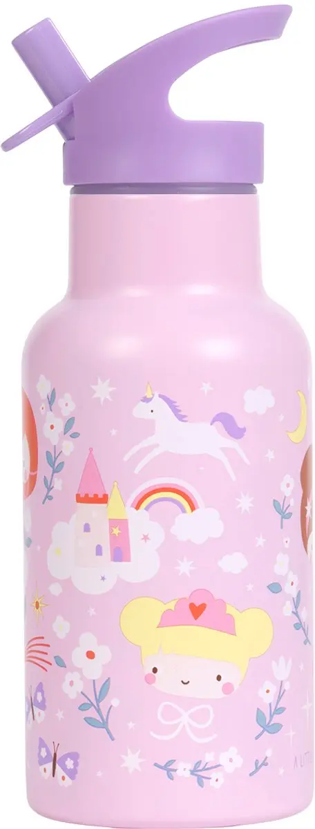 A Little Lovely Company Dubbelwandige RVS Drinkfles Prinsessen