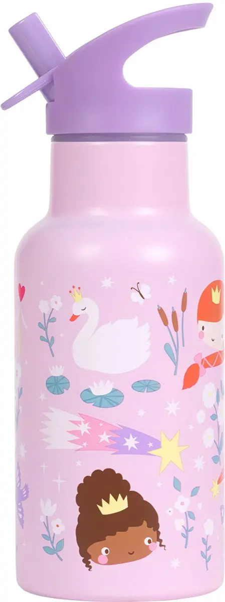 A Little Lovely Company Dubbelwandige RVS Drinkfles Prinsessen