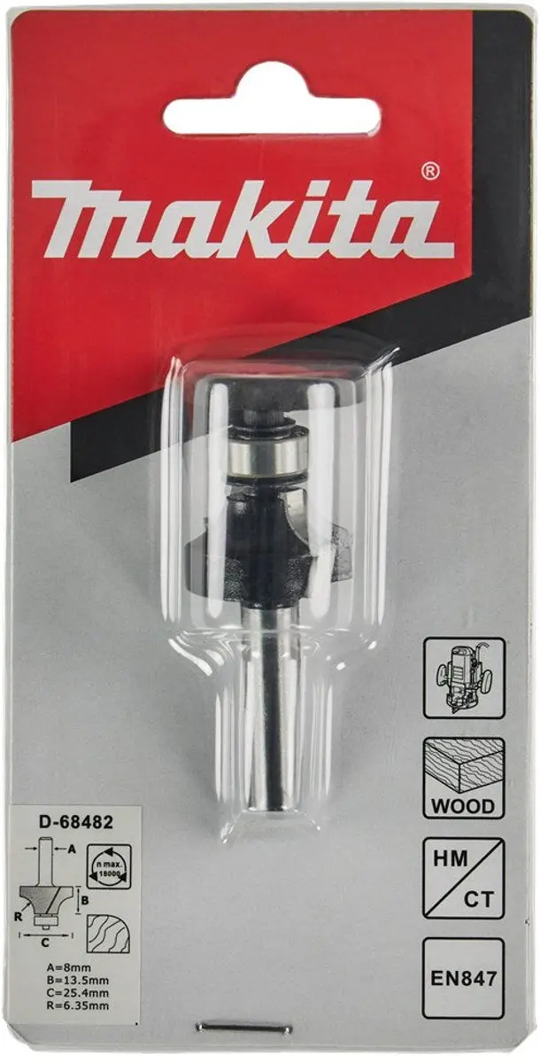 Makita Afrondfrees lag R6,35 S8