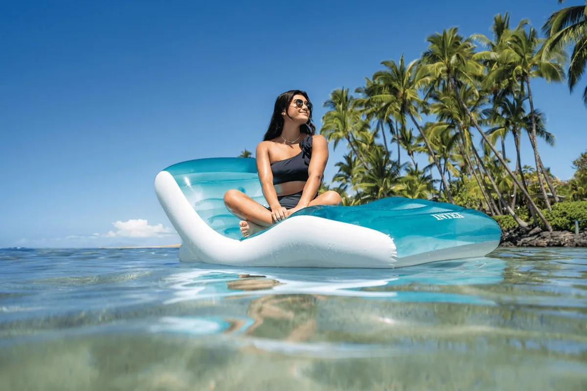 Intex Splash Lounge Luchtbed 191x99cm - Blauw/Wit