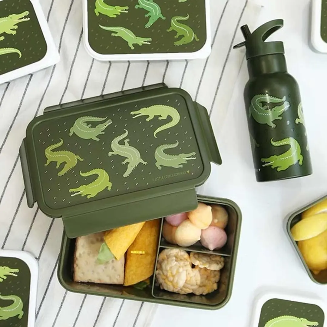 A Little Lovely Company Bento Brooddoos Krokodillen - 3 Vakken
