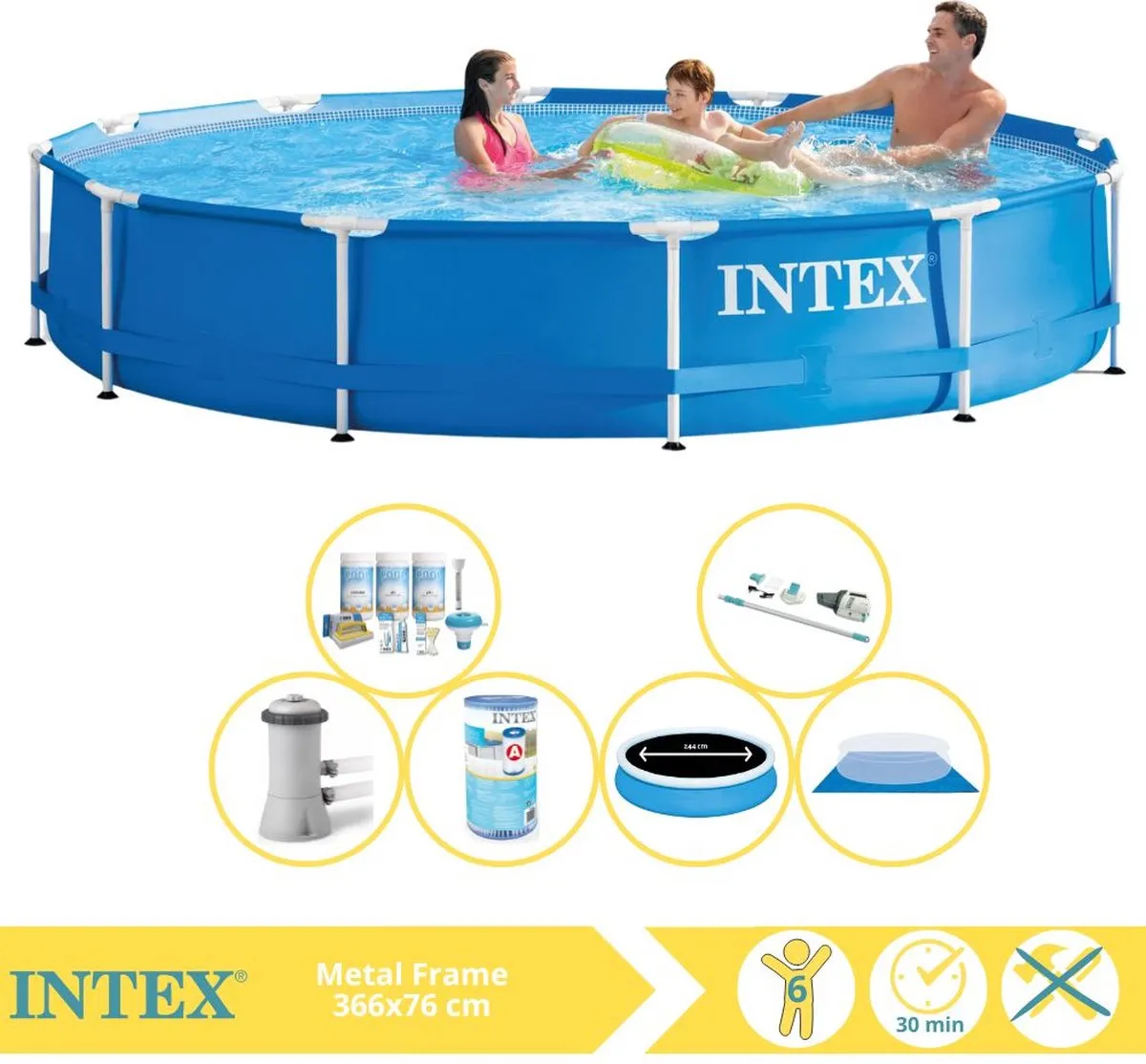 Intex Metal Frame Zwembad 366x76cm
