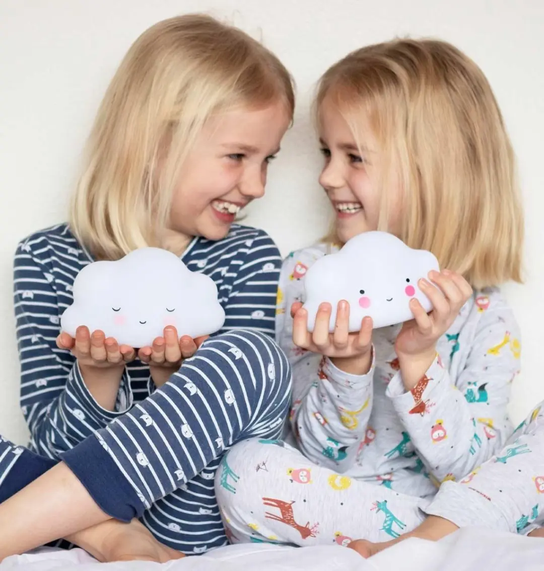 A Little Lovely Company Wolk Kinderlamp - Wit