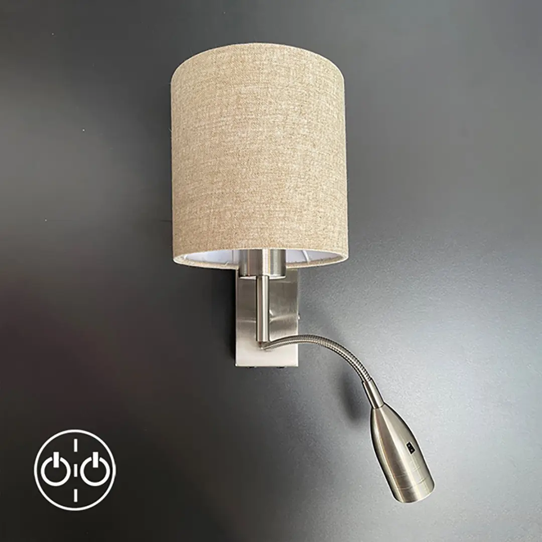 Fischer & Honsel Dreamer Wandlamp - Zilver/Beige
