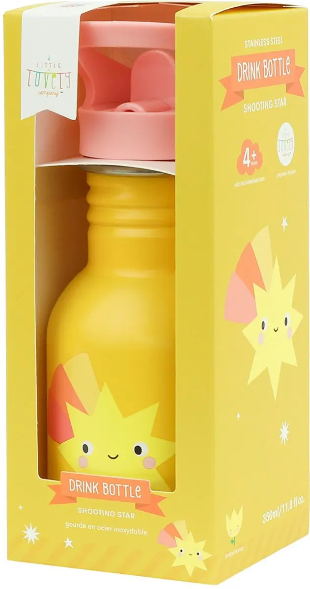 A Little Lovely Company Vallende Ster RVS Drinkfles - DBSMSS113