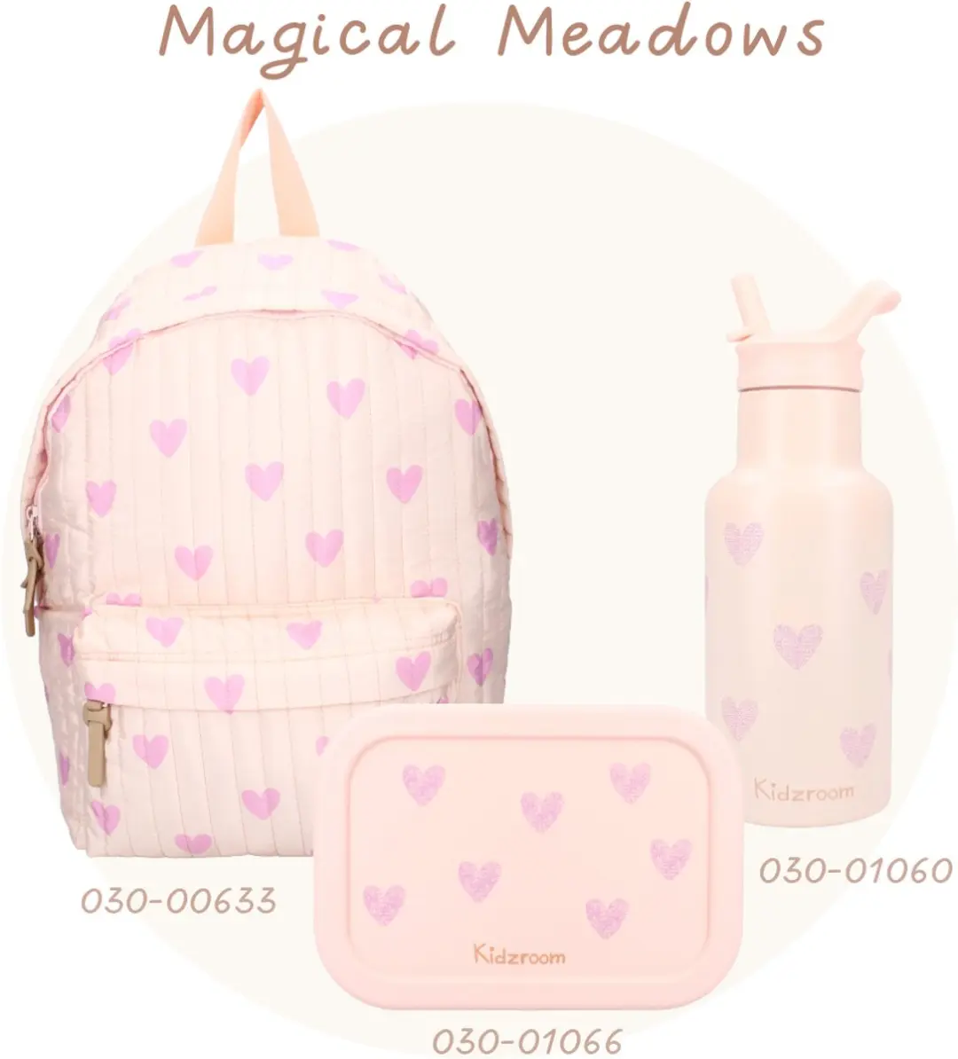 Kidzroom Magical Meadows Schoolbeker & Drinkfles 350ml Roze - afbeelding 6 van 6
