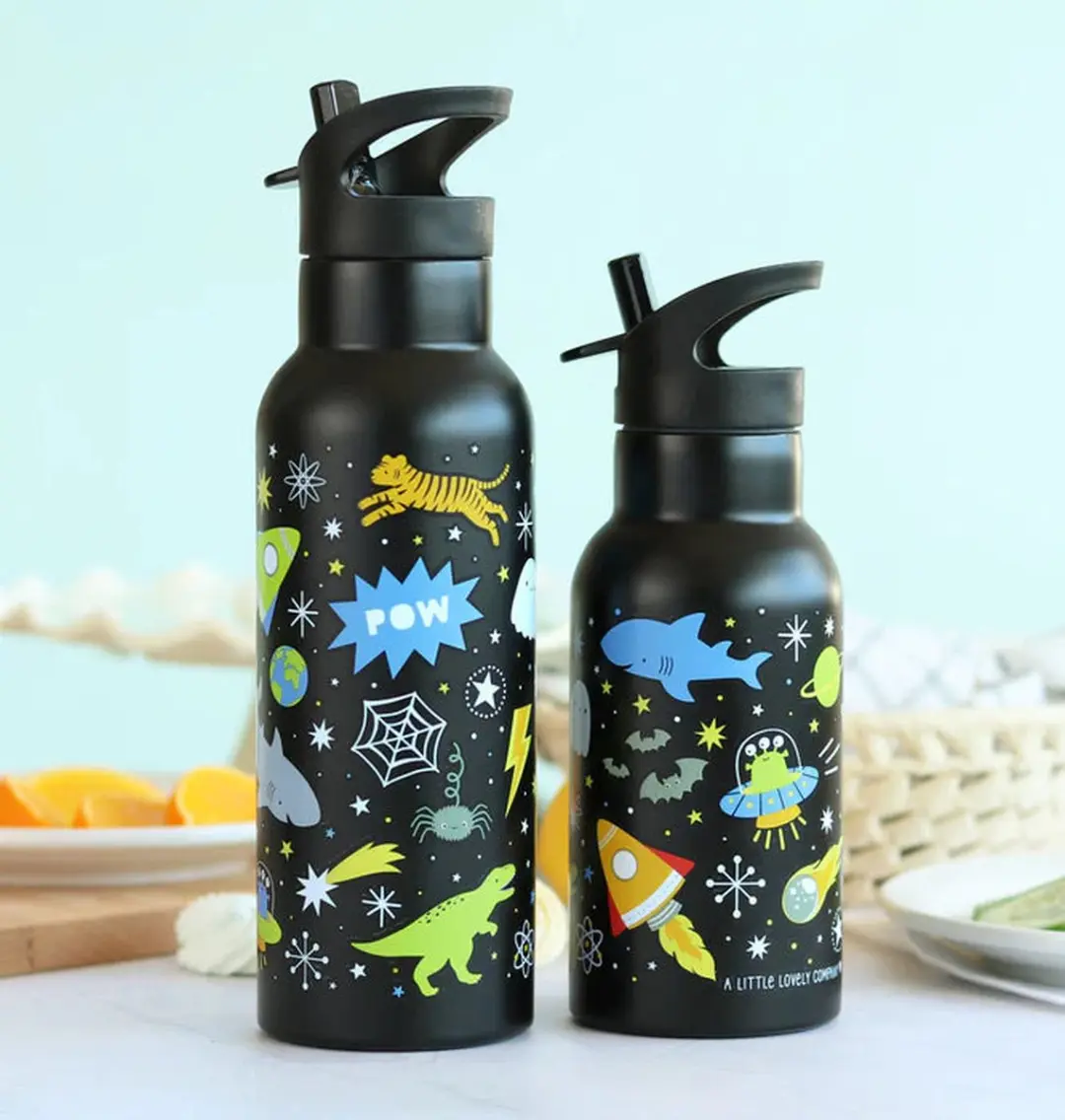 A Little Lovely Company Back to School Set - 2 Stuks - Zwart