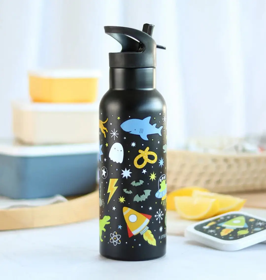 A Little Lovely Company Back to School Set - 2 Stuks - Zwart