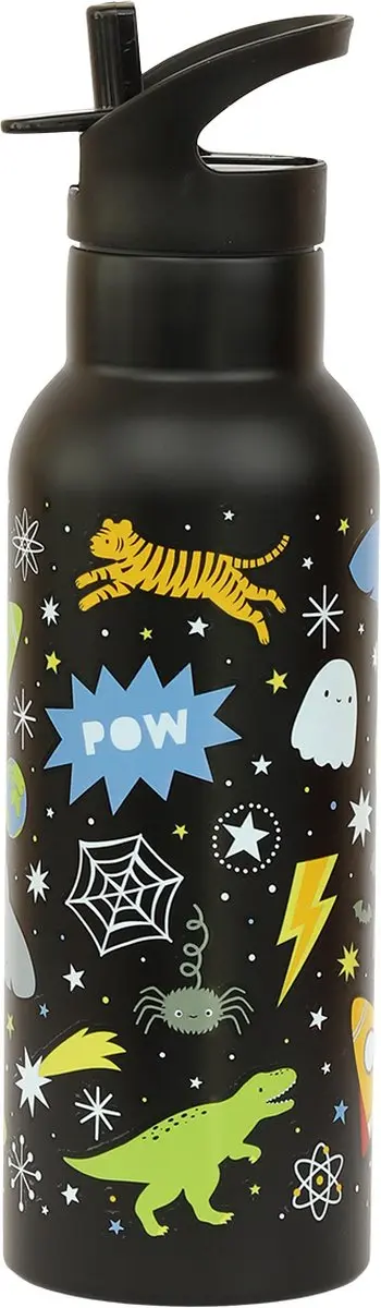 A Little Lovely Company XL Dubbelwandige RVS Drinkfles Galaxy