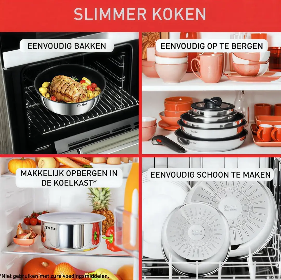 Tefal Ingenio Emotion L897SB74 Pannenset - 11-delig - Zilver
