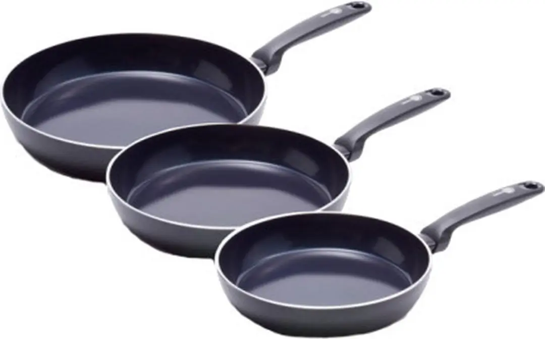 GreenPan Torino CC003328-001 3-delige Wokset - Zwart