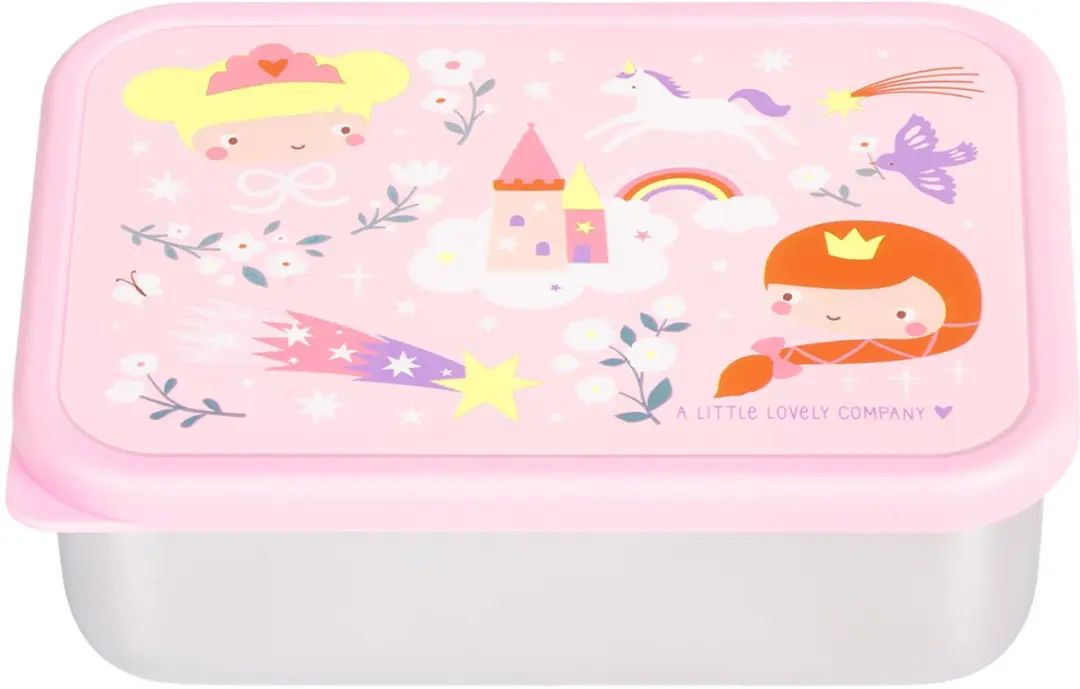 A Little Lovely Company Prinsessen RVS Lunchbox 0.9L