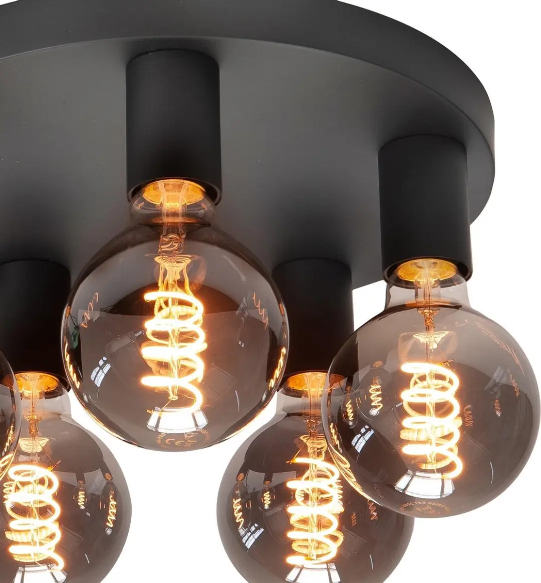 Highlight Basic Plafondlamp 3 Lichts - 30cm - Zwart