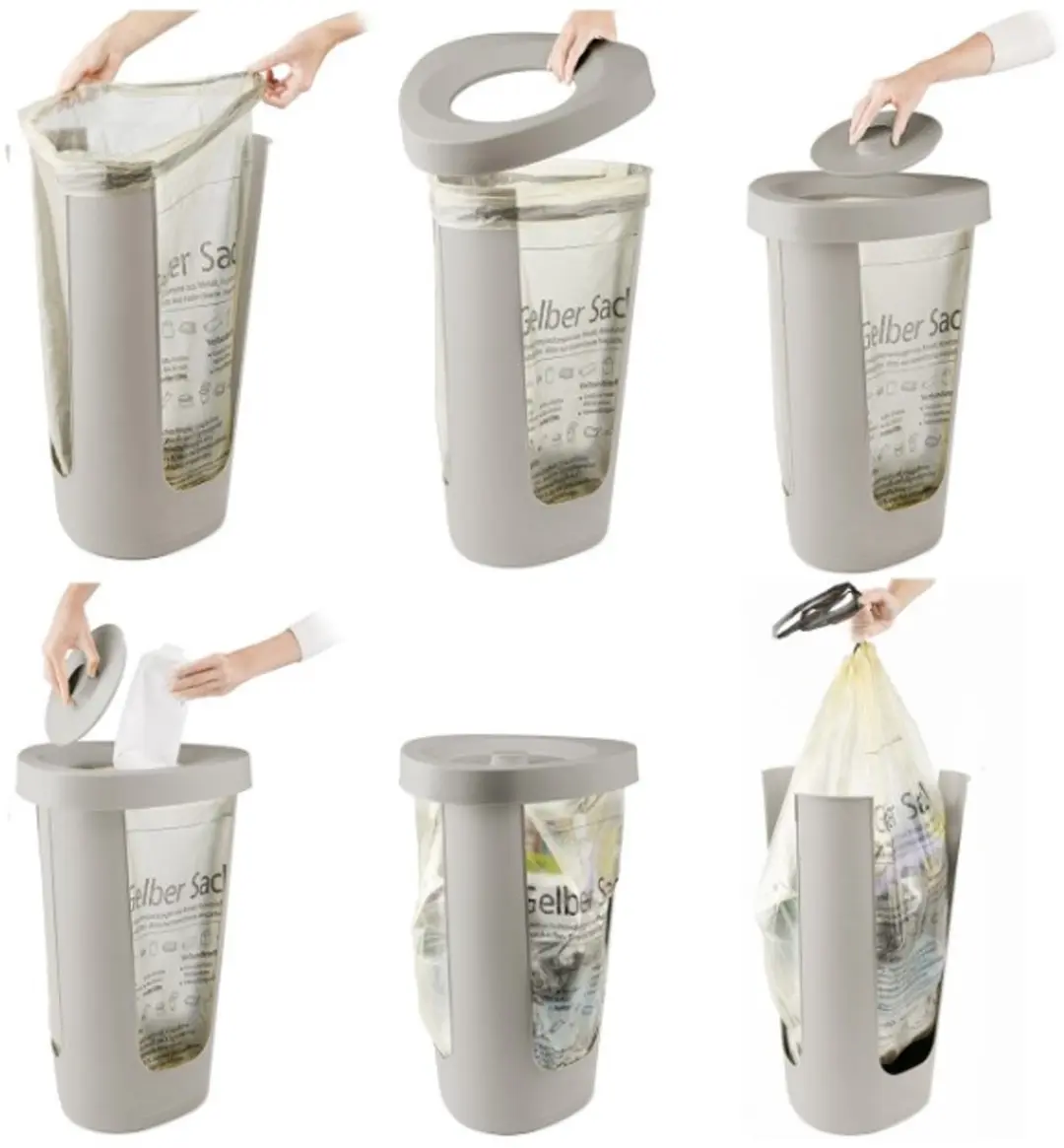 Rotho Fabu Afvalzakkenhouder 50L - Cappuccino