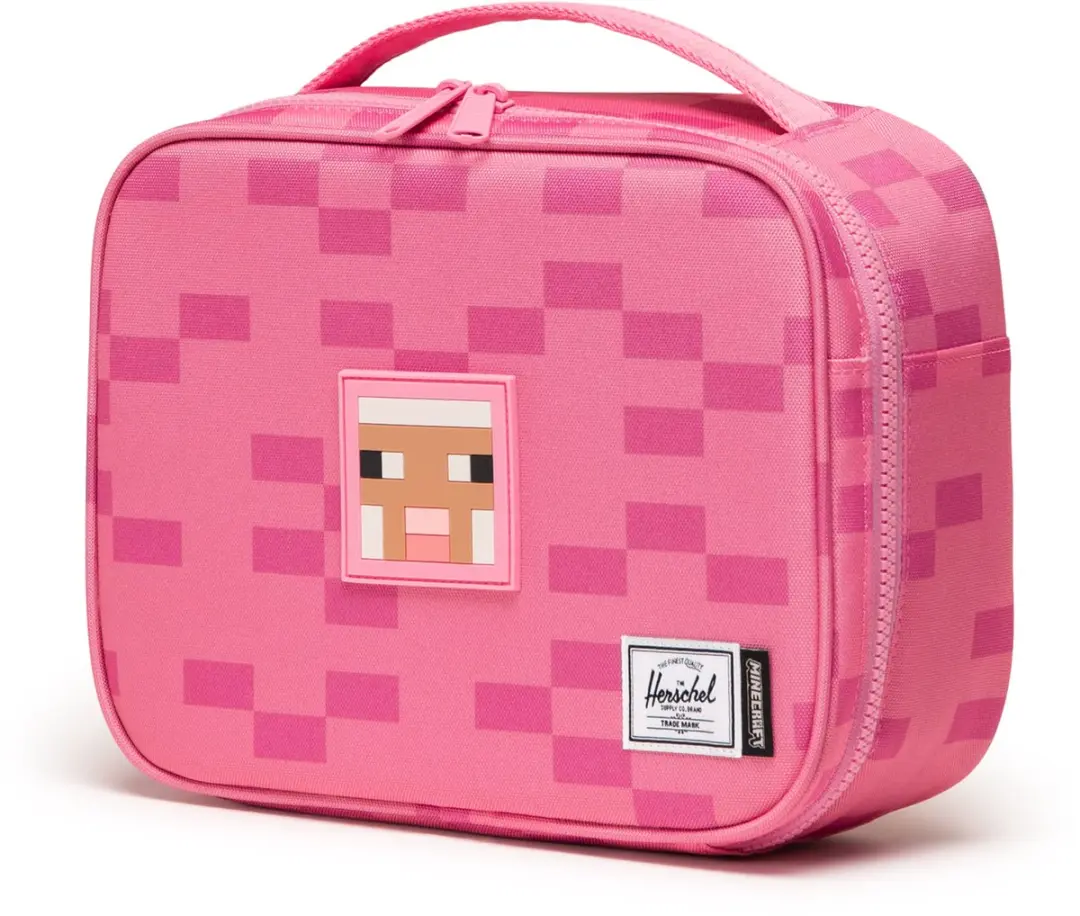 Herschel Minecraft Pop Quiz Lunchbox - Pink Sheep
