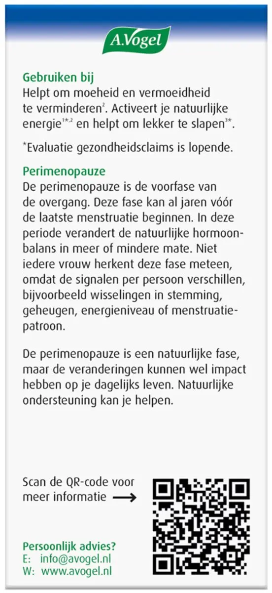 A.Vogel Perimenopauze Fysiek - 30 Tabletten