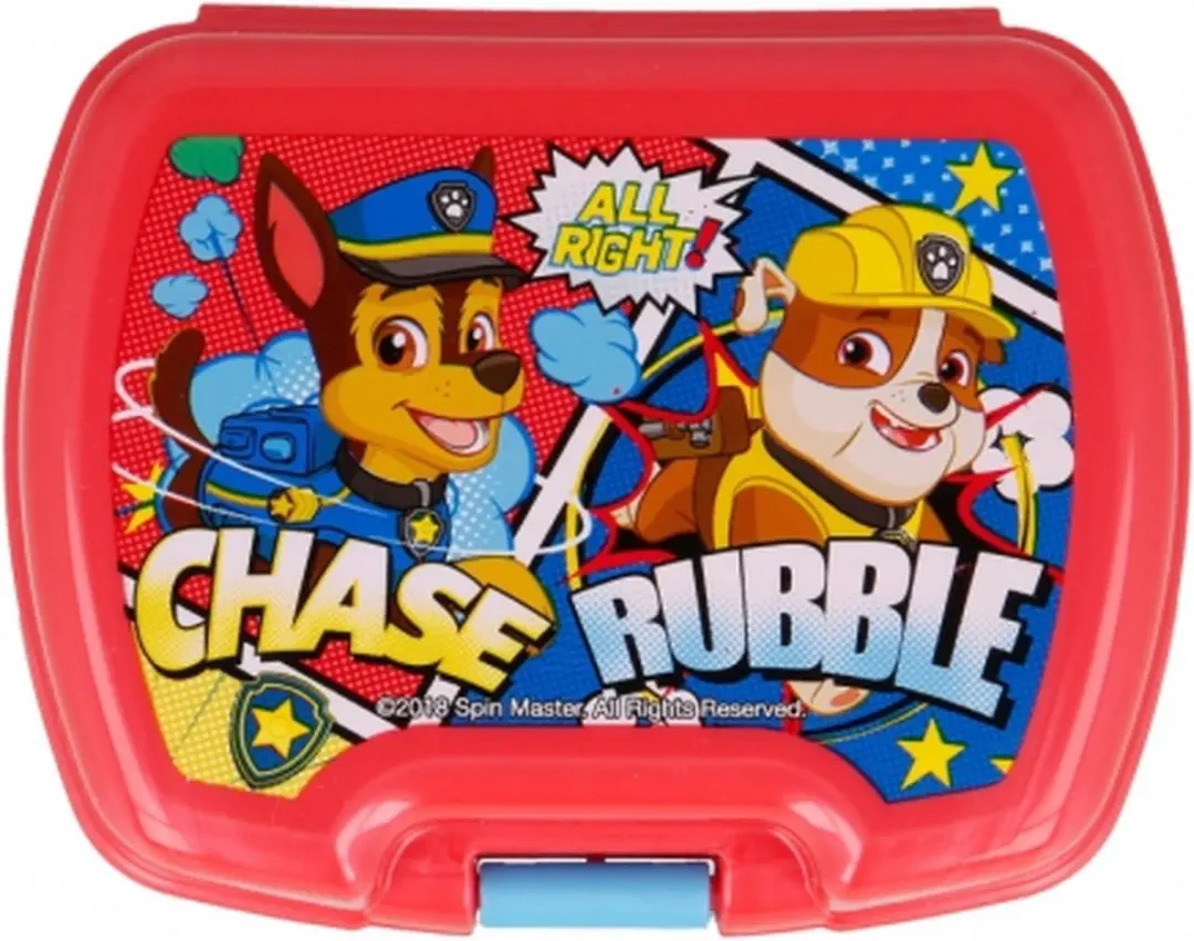 PAW Patrol Chase/Rubble Lunchbox 330ml - Rood