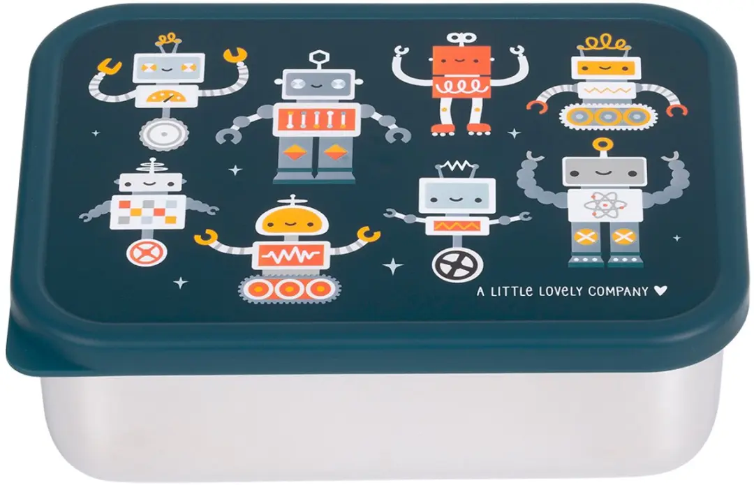 A Little Lovely Company RVS Lunchbox Robots
