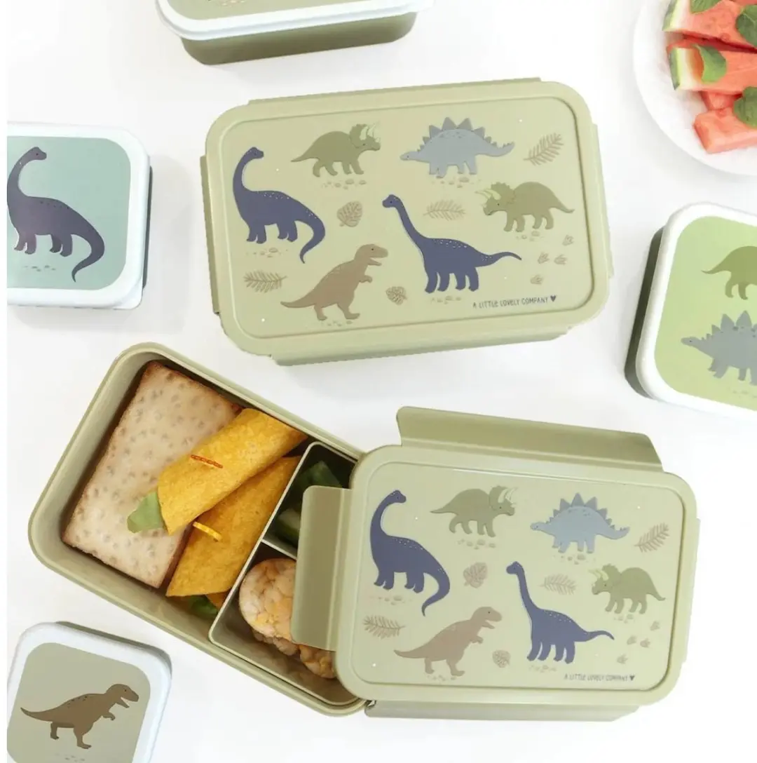 A Little Lovely Company Bento Brooddoos Dinosaurussen - 1,2L - 3 Vakken