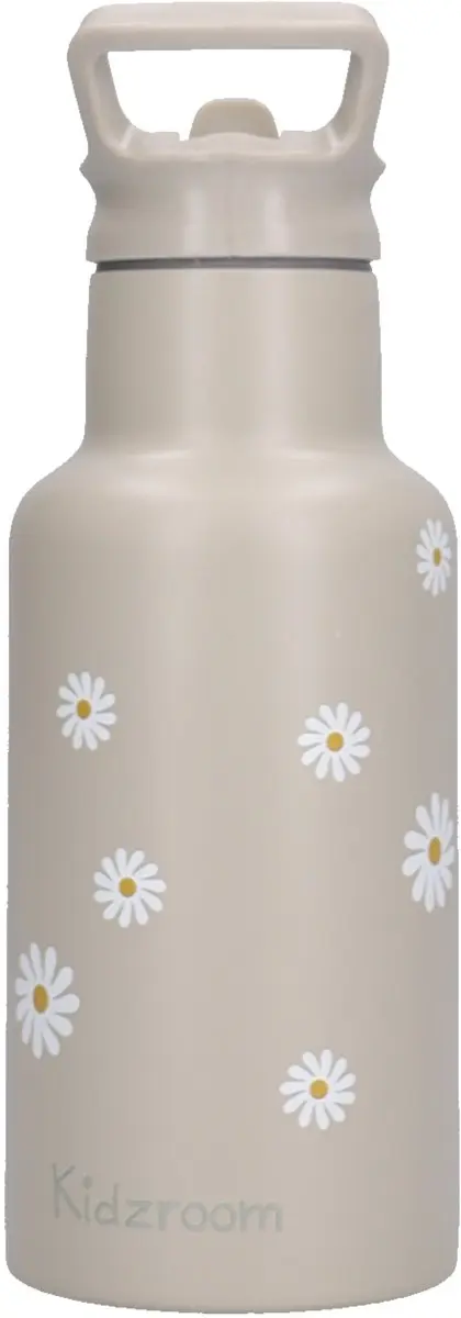 Kidzroom Nostalgia Schoolbeker & Drinkfles 350ml - Groen Bloemen