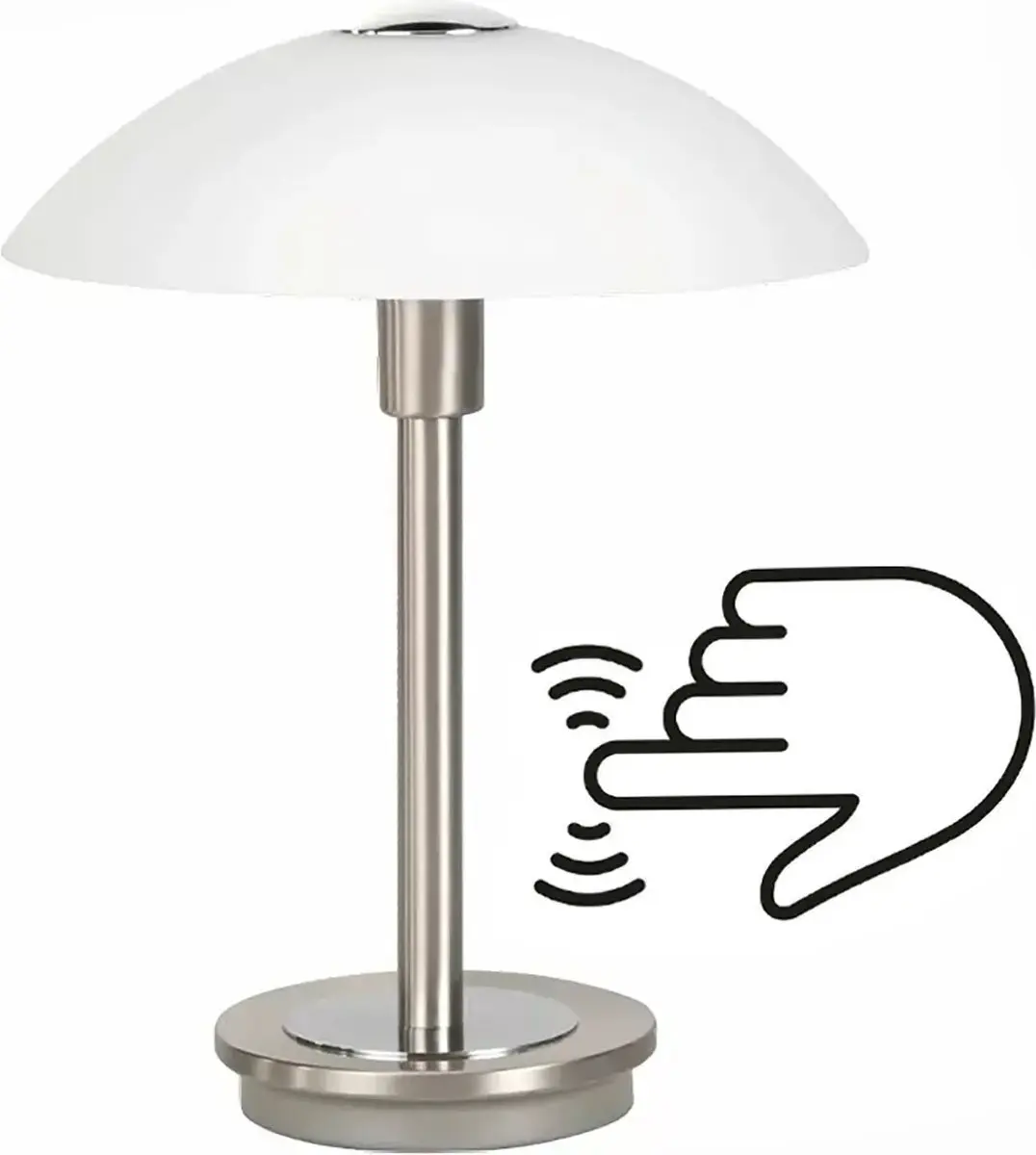 Highlight Tafellamp Touch 26cm - Mat Staal
