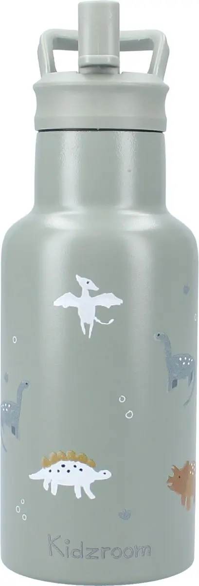 Kidzroom Small Talk Schoolbeker & Drinkfles 350ml - Groen