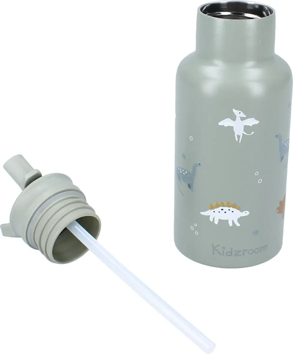 Kidzroom Small Talk Schoolbeker & Drinkfles 350ml - Groen