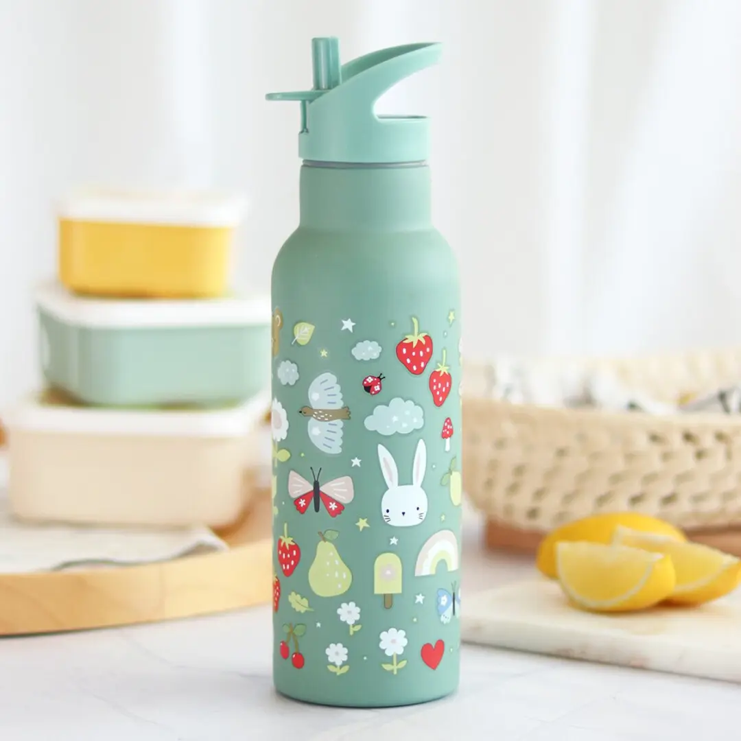 A Little Lovely Company Dubbelwandige RVS Drinkfles Joy - 760ml
